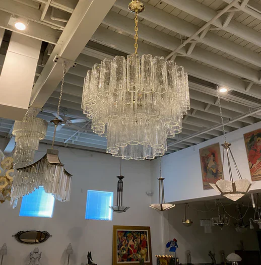 Modern Art Design Hand-blown Glass Tiered Chandelier