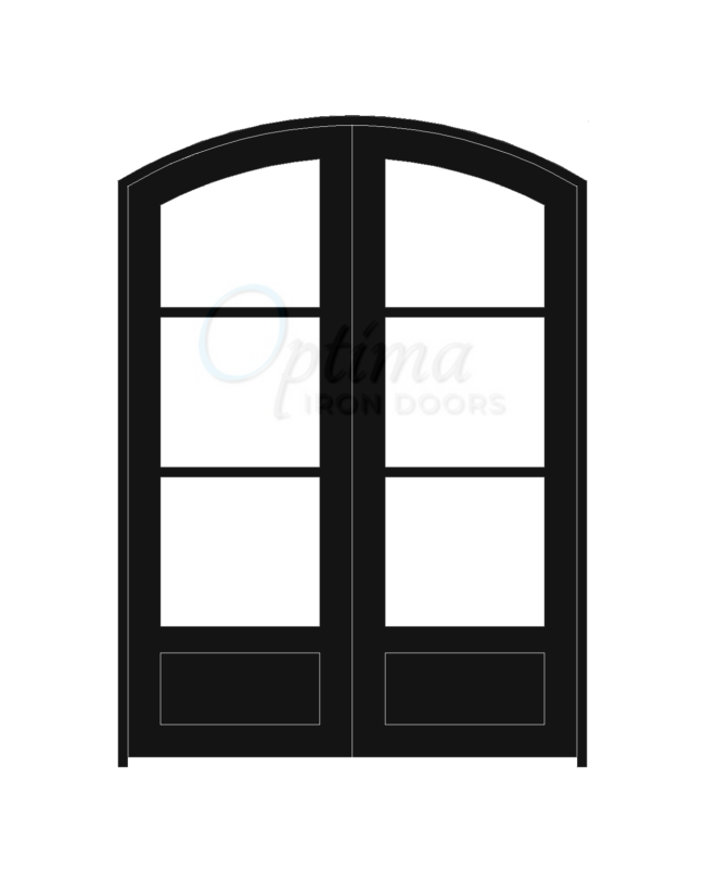 Optima Standard Profile Arch Top 3 Lite Double Iron Door